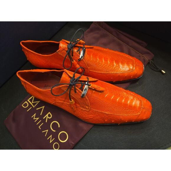 Marco Di Milano Andretti Ostrich Leg Shoes Orange us 8.5 main image 9
